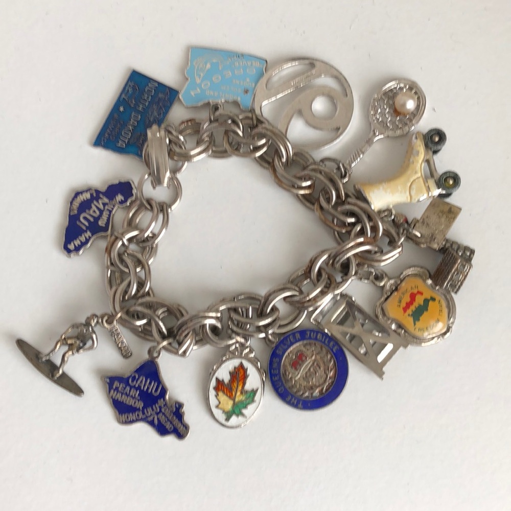 Vintage Silver Charm Bracelet From The 70’s